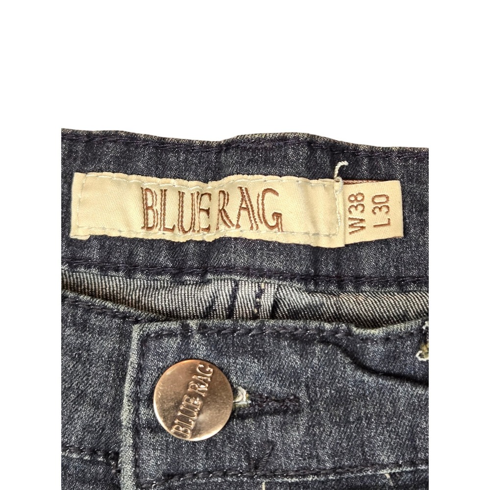 BLUE RAG Mens Flex Fit Indigo Denim Jeans Style BUJ6002 Size 38x30 - Picture 6 of 15